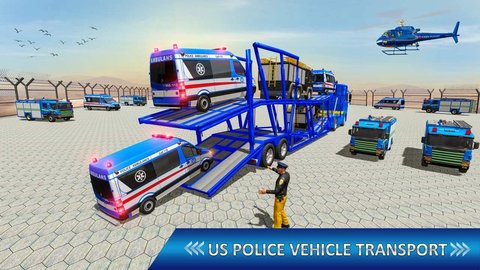 警察消防车运输游戏